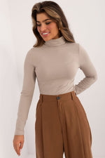 Bluse Sublevel til dame fra MS StyleHaven; laget av Bomull; Elastan; farge Svart; stÃƒÂ¸rrelse XL; med long ermer