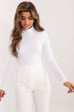 Bluse Sublevel til dame fra MS StyleHaven; laget av Bomull; Elastan; farge beige; stÃƒÂ¸rrelse M; med long ermer