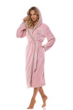 Badekåpe L&L kolleksjon til dame fra MS StyleHaven, laget av polyester, farge 41, størrelse M, med long ermer, perfekt til casual; dress