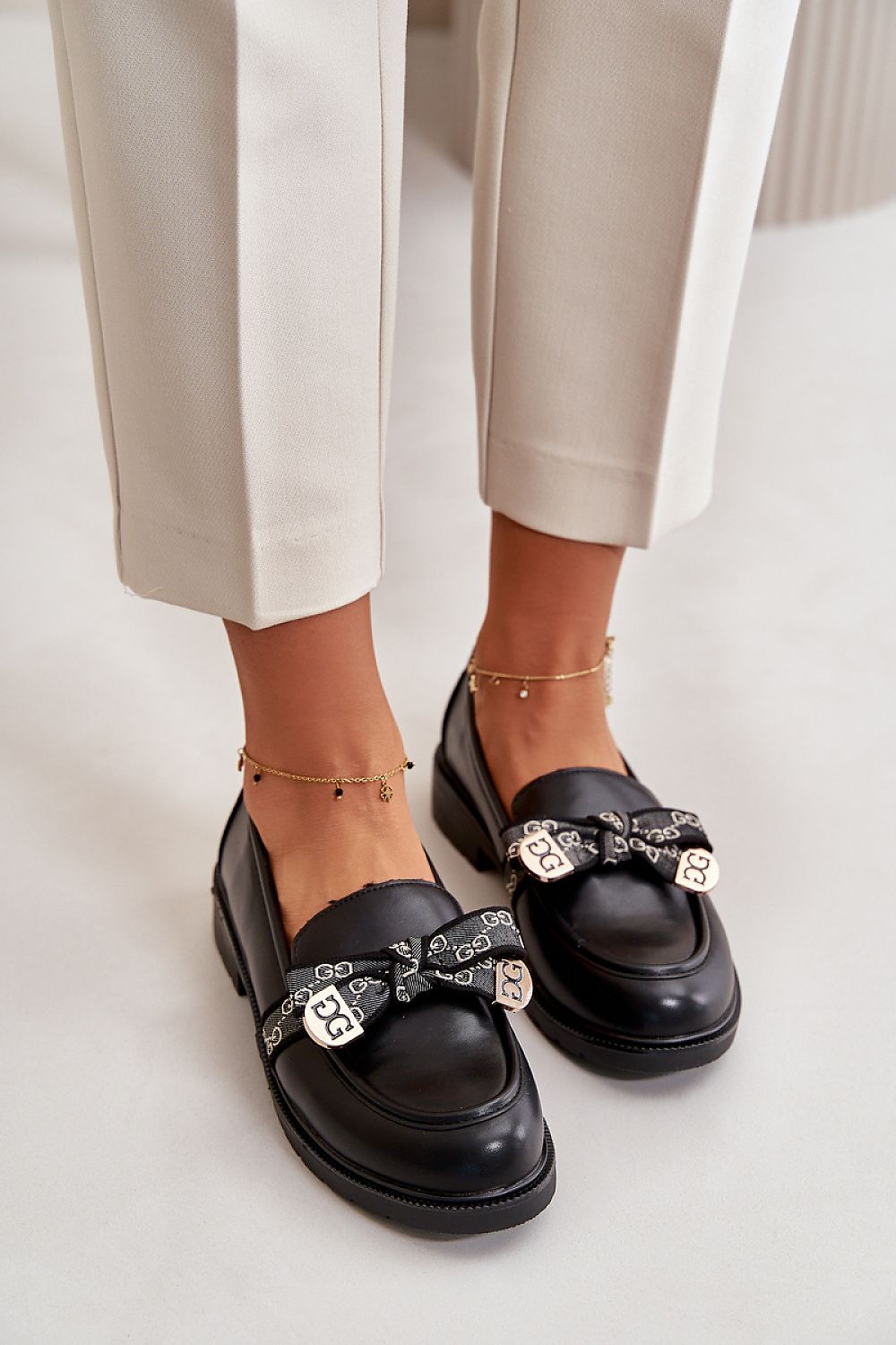 Mocassin Step in Style til dame fra MS StyleHaven, laget av polyester, farge Svart, størrelse 41, med 45720 ermer, perfekt til casual