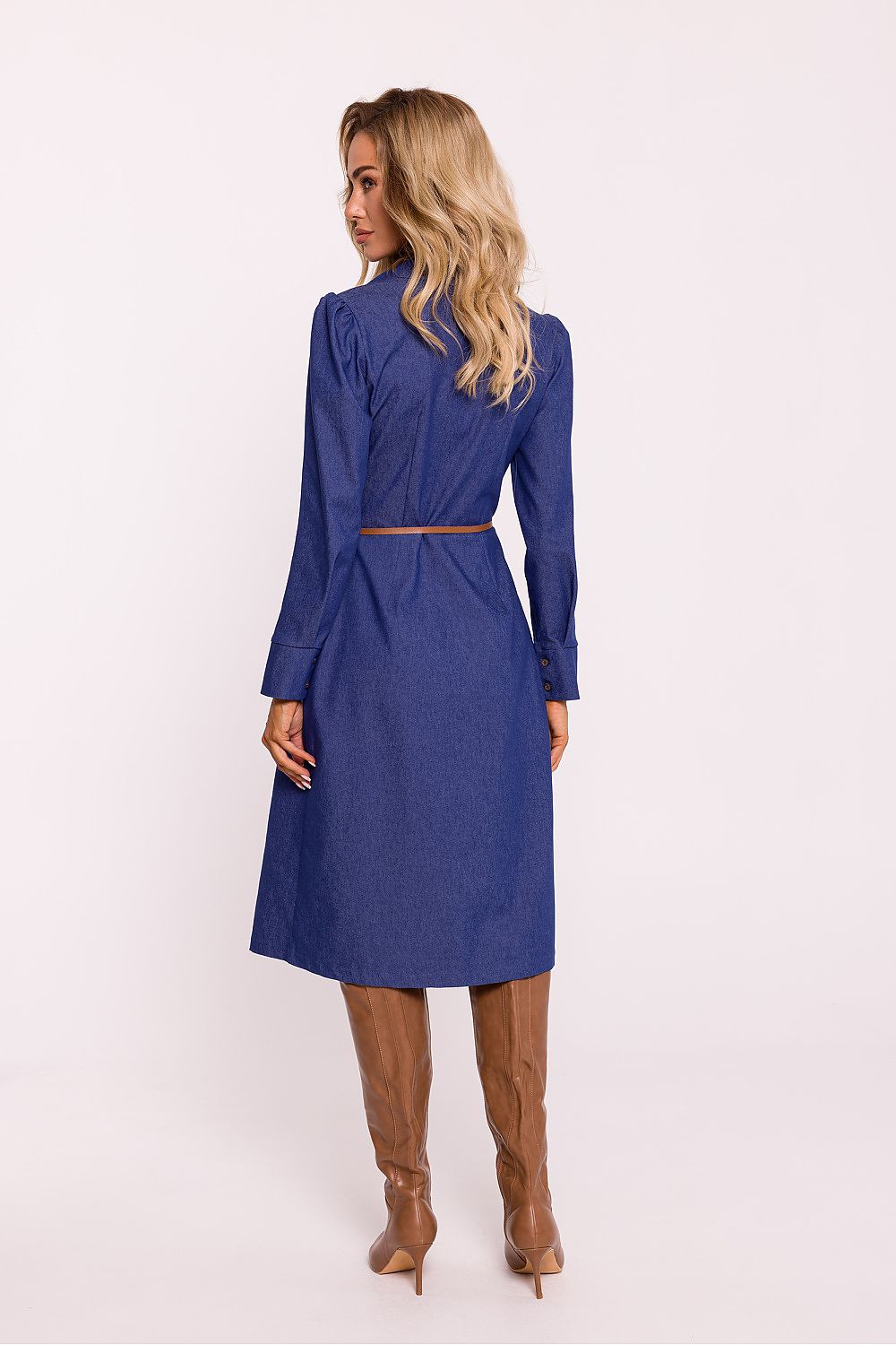 Dagkjole Moe til dame fra MS StyleHaven, laget av Bomull; polyester, farge Rosa, størrelse XL, med long ermer, perfekt til dress