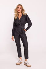 Jumpsuit - Moe til dame fra MS StyleHaven, laget av Bomull; polyester, farge Rosa, størrelse XXL, med long ermer, perfekt til dress