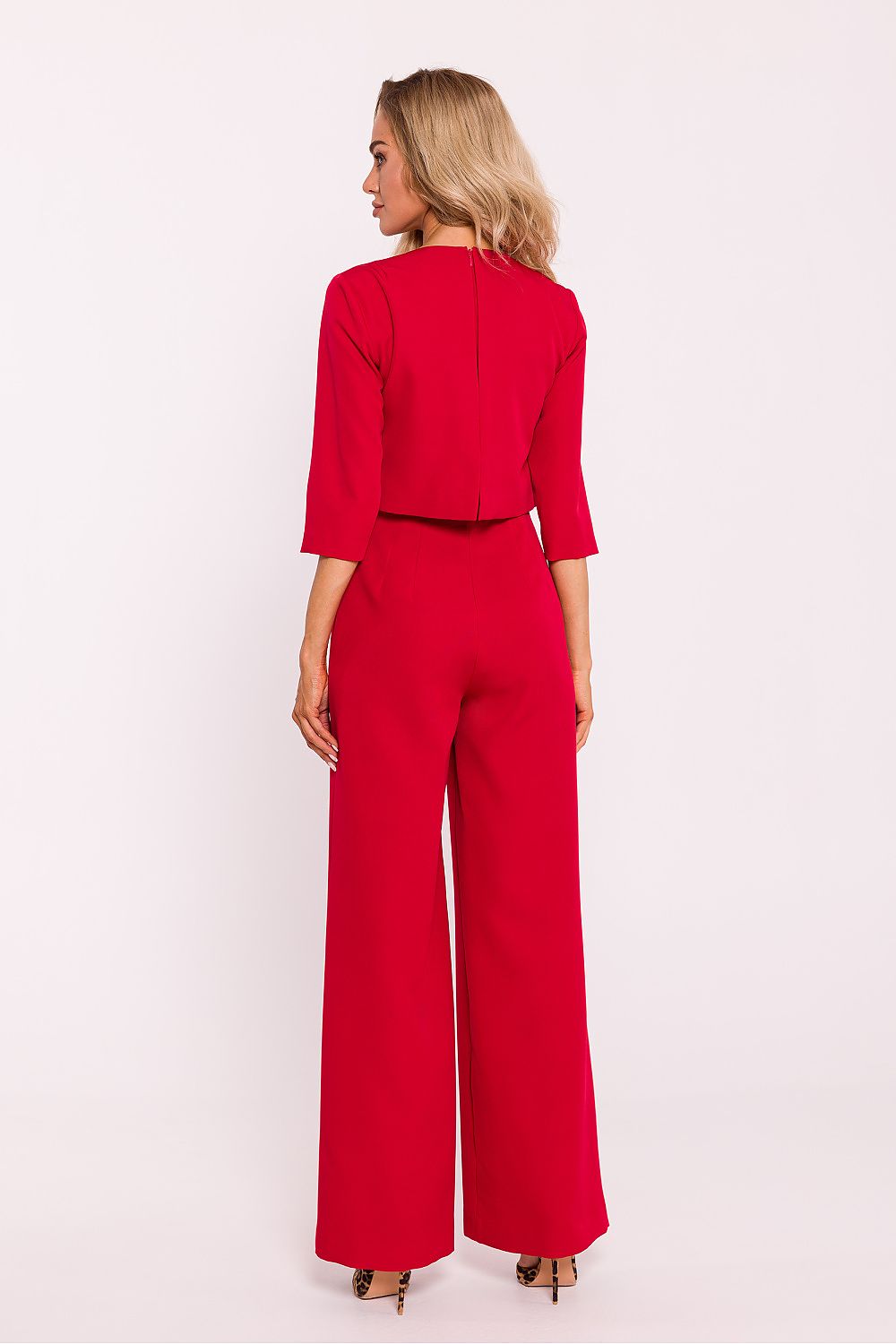 Buksedress / Jumpsuit - Moe til dame fra MS StyleHaven, laget av polyester, farge Rosa, størrelse XL, med short ermer, perfekt til dress