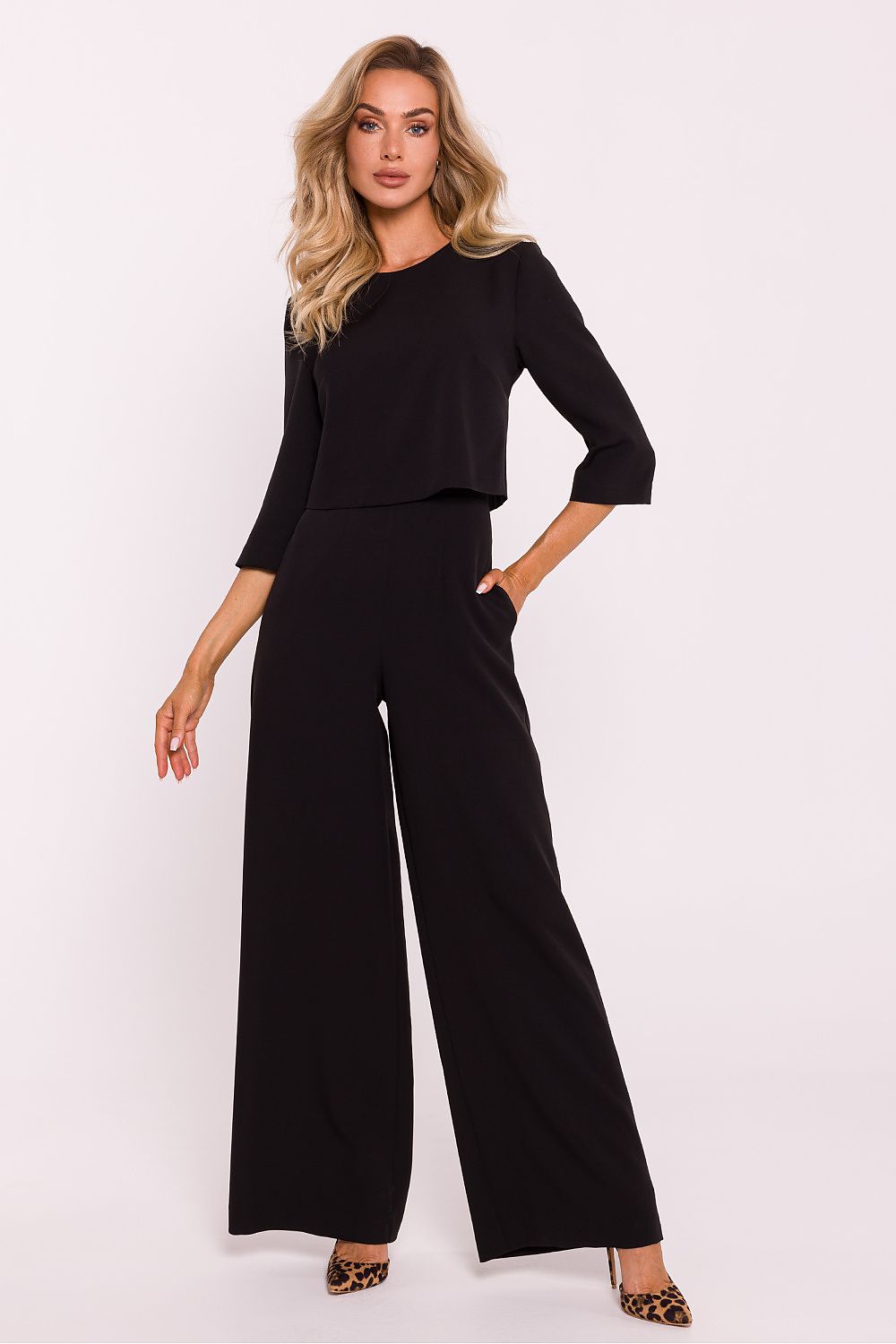 Buksedress / Jumpsuit - Moe til dame fra MS StyleHaven, laget av polyester, farge Rosa, størrelse XXL, med short ermer, perfekt til dress