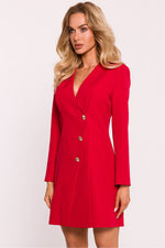 Dagkjole Moe til dame fra MS StyleHaven, laget av polyester, farge beige, størrelse M, med long ermer, perfekt til dress