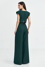 Dress Nife til dame fra MS StyleHaven, laget av polyester, farge Grønn, størrelse 38, med sleeveless ermer, perfekt til casual; dress