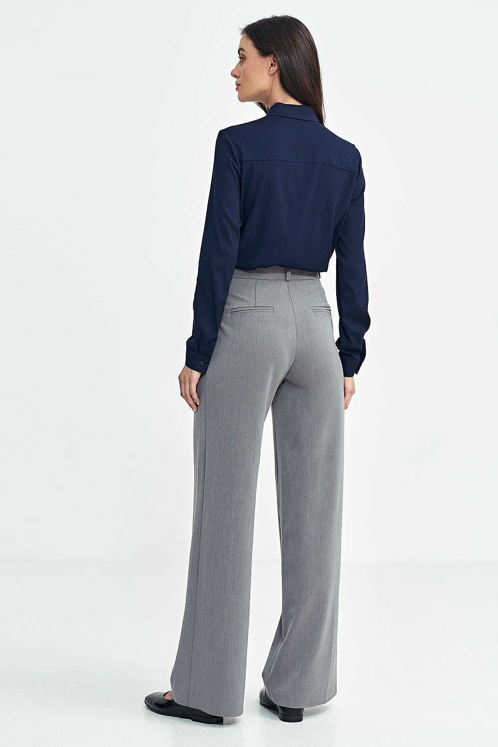 Bukser Nife til dame fra MS StyleHaven, laget av polyester; Viskose, farge Grå, størrelse 40, med long ermer, perfekt til casual; dress
