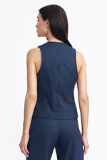 Gilet Nife til dame fra MS StyleHaven, laget av polyester; Viskose, farge Marineblå, størrelse 40, med long ermer, perfekt til casual; dress