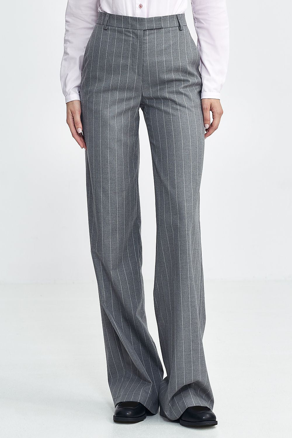 Bukser Nife til dame fra MS StyleHaven, laget av polyester; Viskose, farge Grå, størrelse 36, med long ermer, bukselengde long, perfekt til casual; dress