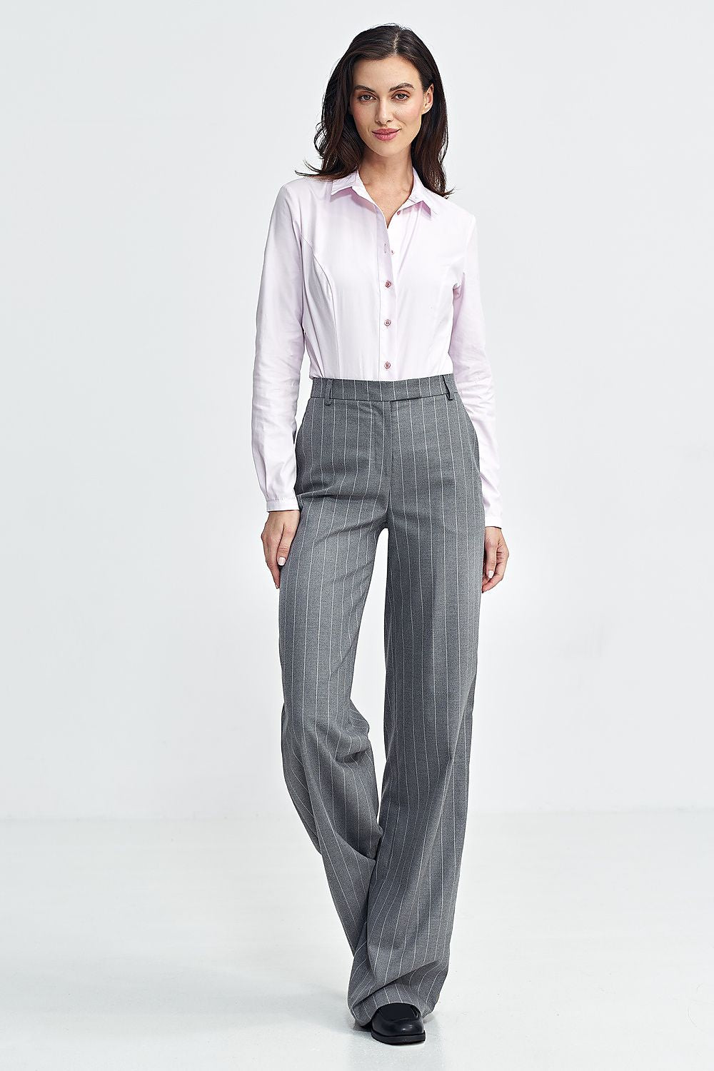 Bukser Nife til dame fra MS StyleHaven, laget av polyester; Viskose, farge Grå, størrelse 38, med long ermer, perfekt til casual; dress