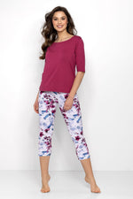 Pyjamas Momenti Per Me til dame fra MS StyleHaven, laget av Viskose; Elastan-1; Bomull, farge Rosa, størrelse s, med long ermer, perfekt til casual; dress