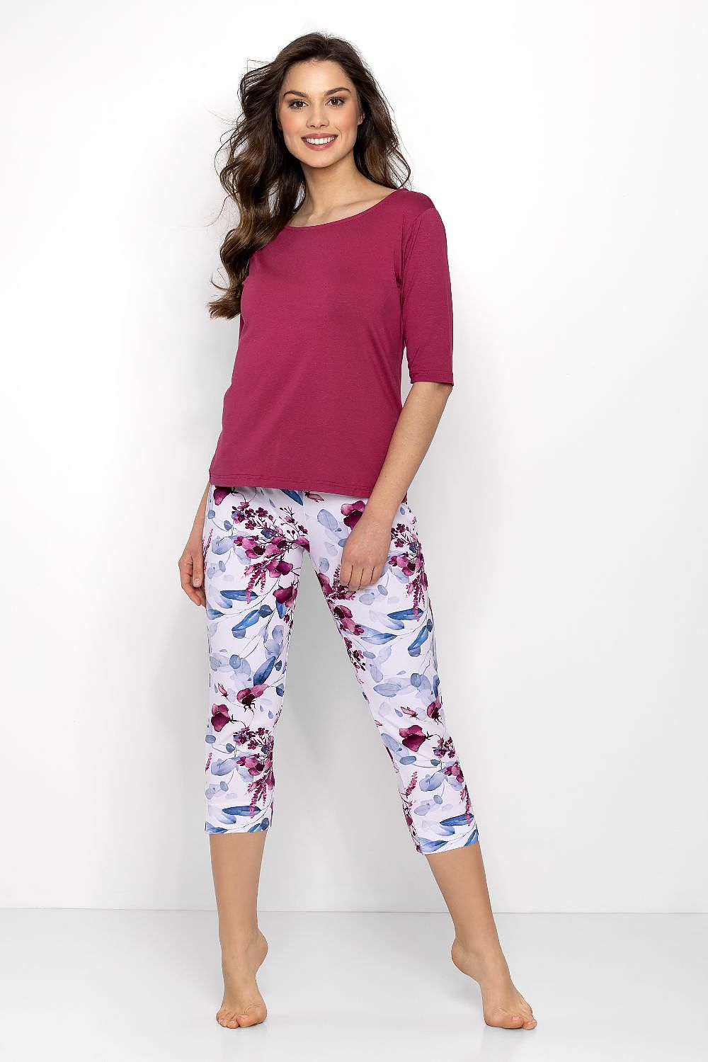Pyjamas Momenti Per Me til dame fra MS StyleHaven, laget av Viskose; Elastan-1; Bomull, farge Rosa, størrelse s, med long ermer, perfekt til casual; dress