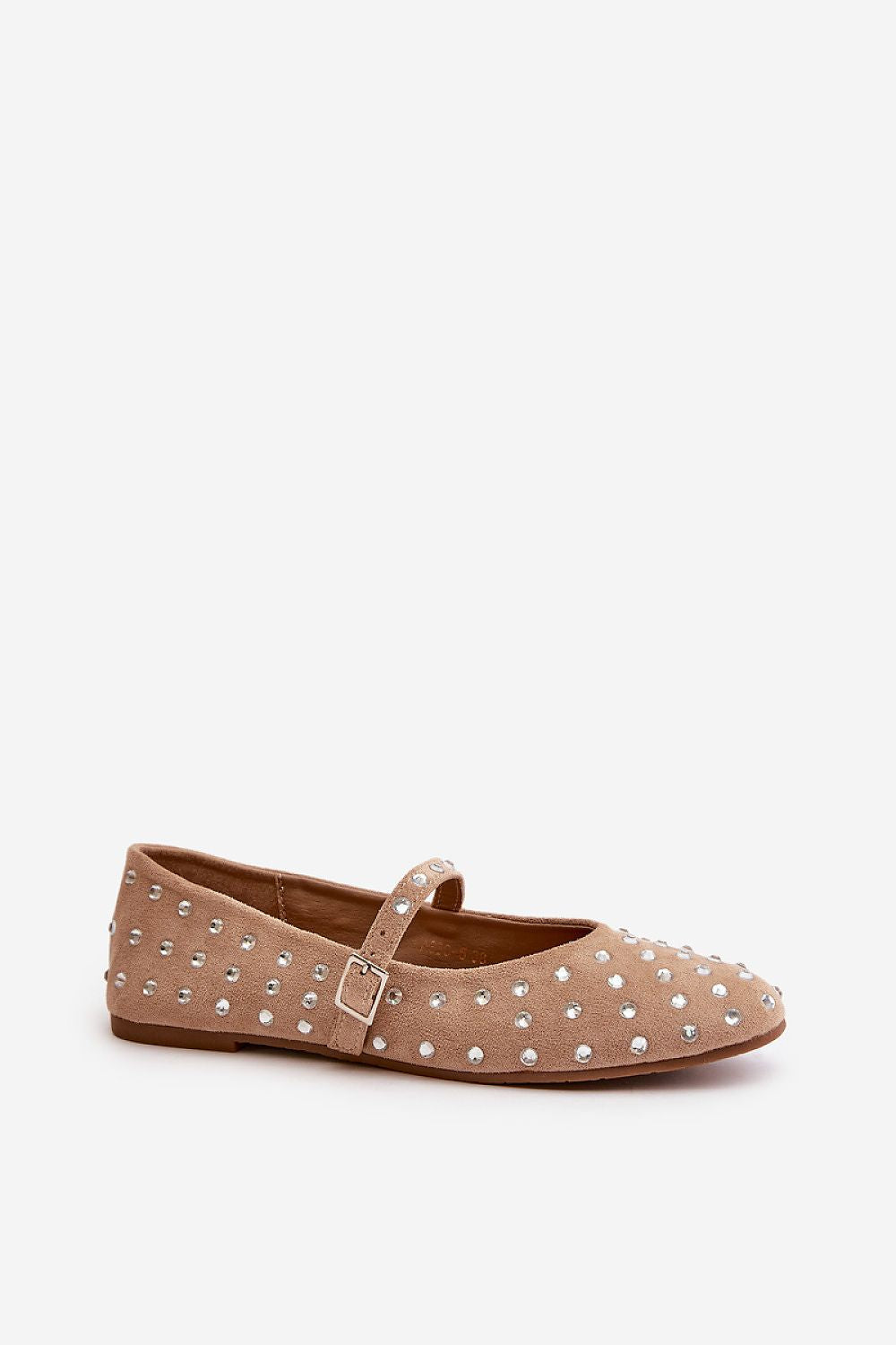 ballerina-sko Step in style til dame fra MS StyleHaven, laget av Bomull; polyester, farge beige, størrelse 37, med 45720 ermer, perfekt til casual; dress