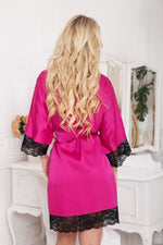 Sumi badekåpe fra Kalimo til dame fra MS StyleHaven, laget av Sateng; Elastan; polyester, farge Rød, størrelse S, med short; cap; sleeveless ermer, perfekt til casual; dress