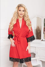 Sumi badekåpe fra Kalimo til dame fra MS StyleHaven, laget av Sateng; Elastan; polyester, farge Fiolett, størrelse XXL, med short; cap; sleeveless ermer, perfekt til casual; dress