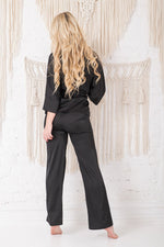 Svart Perai-sett - Kalimo til dame fra MS StyleHaven, laget av Sateng; polyester; Elastan, farge Grå 3, størrelse M, med long; 3-4 ermer, perfekt til casual; dress