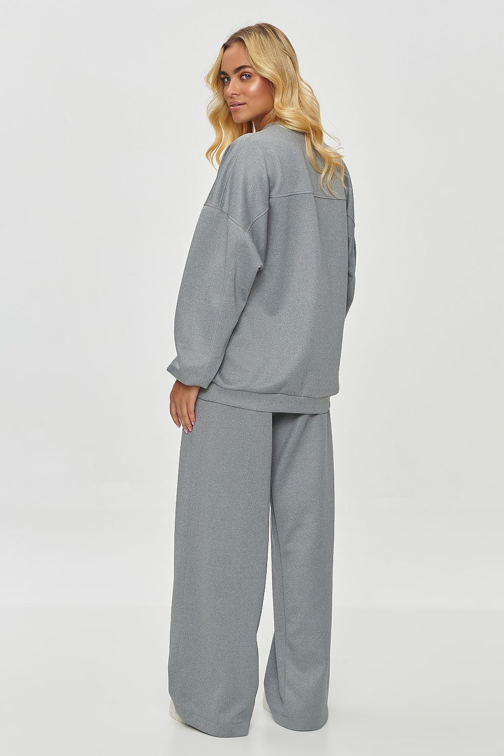 Sett Makadamia til dame fra MS StyleHaven, laget av polyester, farge Grå, størrelse 36, med long ermer, perfekt til casual; dress