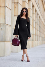 midikjole med feminin passform fra Roco Fashion fra MS StyleHaven, størrelse 38, med long, bukselengde long, kjolelengde midi, kjolestil sheath