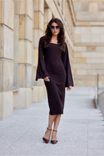midikjole med feminin passform fra Roco Fashion fra MS StyleHaven, størrelse 36, med long, bukselengde long, kjolelengde midi, kjolestil sheath