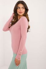 Jumper AT til dame fra MS StyleHaven, laget av Viskose, farge Rosa, størrelse L/XL, med short ermer, perfekt til casual; dress