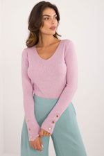 Jumper AT til dame fra MS StyleHaven, laget av Viskose, farge Rosa 2, størrelse S/M, med short ermer, perfekt til casual; dress