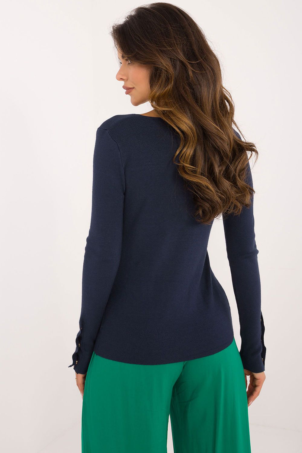 Jumper AT til dame fra MS StyleHaven, laget av Viskose, farge Blå, størrelse L/XL, med short ermer, perfekt til casual; dress