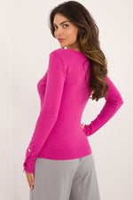 Jumper AT til dame fra MS StyleHaven, laget av Viskose, farge Fiolett 3, størrelse S/M, med short ermer, perfekt til casual; dress