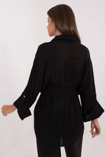Lakerta Casual midjeskjorte til dame fra MS StyleHaven, laget av Bomull; Viskose, farge Grønn, størrelse S/M, med long ermer, perfekt til casual; dress