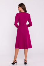 Dagkjole Stylove til dame fra MS StyleHaven, laget av polyester; Viskose, farge Grønn, størrelse XXL, med long ermer, perfekt til dress
