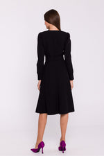 Dagkjole Stylove til dame fra MS StyleHaven, laget av polyester; Viskose, farge Fiolett, størrelse L, med long ermer, perfekt til dress