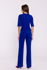 Jumbsuit Stylove til dame fra MS StyleHaven, laget av polyester; Viskose, farge Fiolett, størrelse L, med short ermer, perfekt til dress