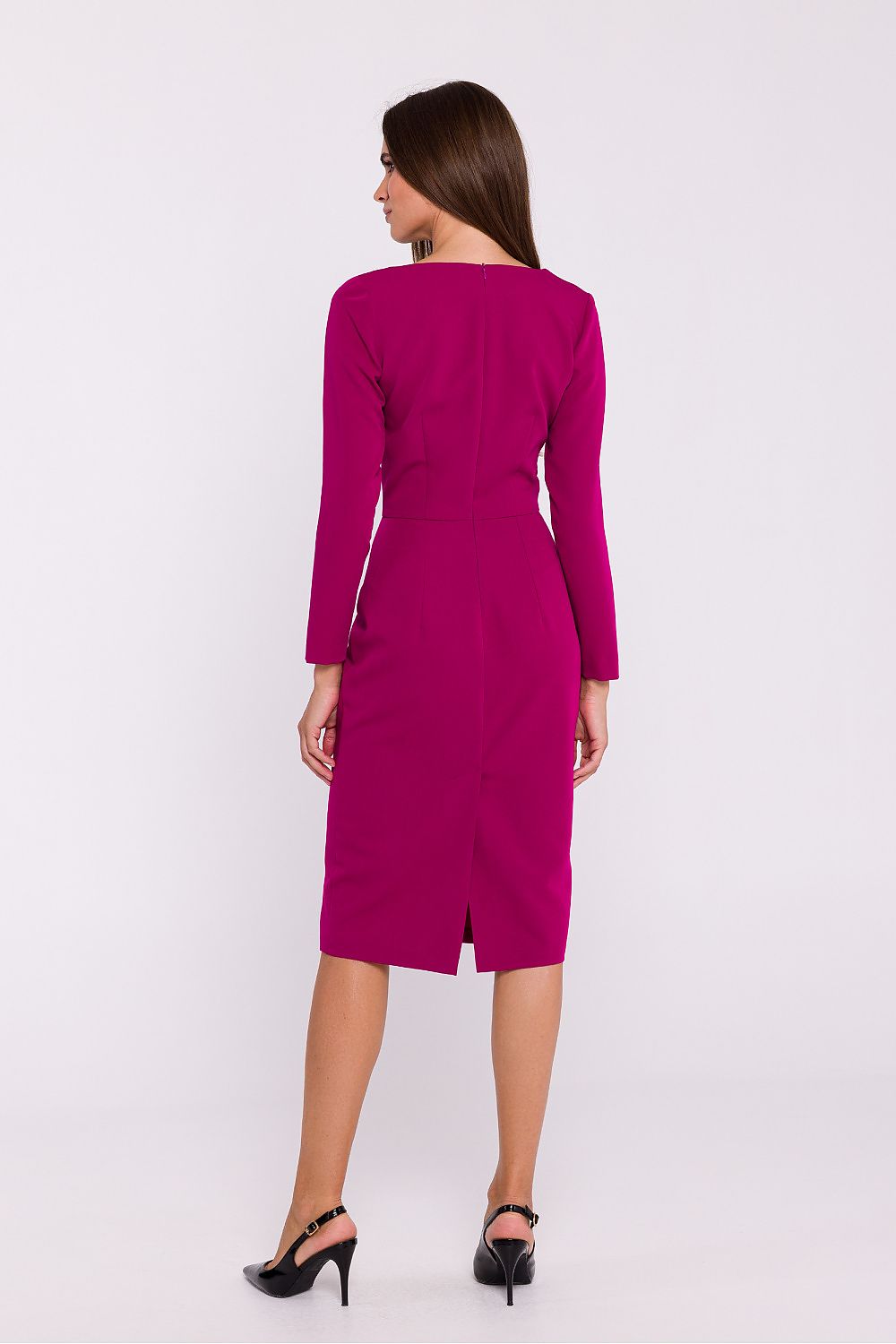 Dagkjole Stylove til dame fra MS StyleHaven, laget av polyester; Viskose, farge Fiolett, størrelse s, med long ermer, perfekt til dress