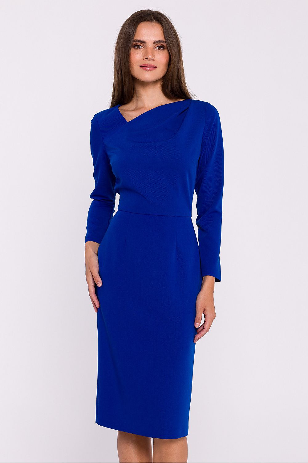 Dagkjole Stylove til dame fra MS StyleHaven, laget av polyester; Viskose, farge Fiolett, størrelse XXL, med long ermer, perfekt til dress