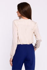 Bluse Stylove til dame fra MS StyleHaven, laget av polyester, farge Svart, størrelse XL, med long ermer, perfekt til dress