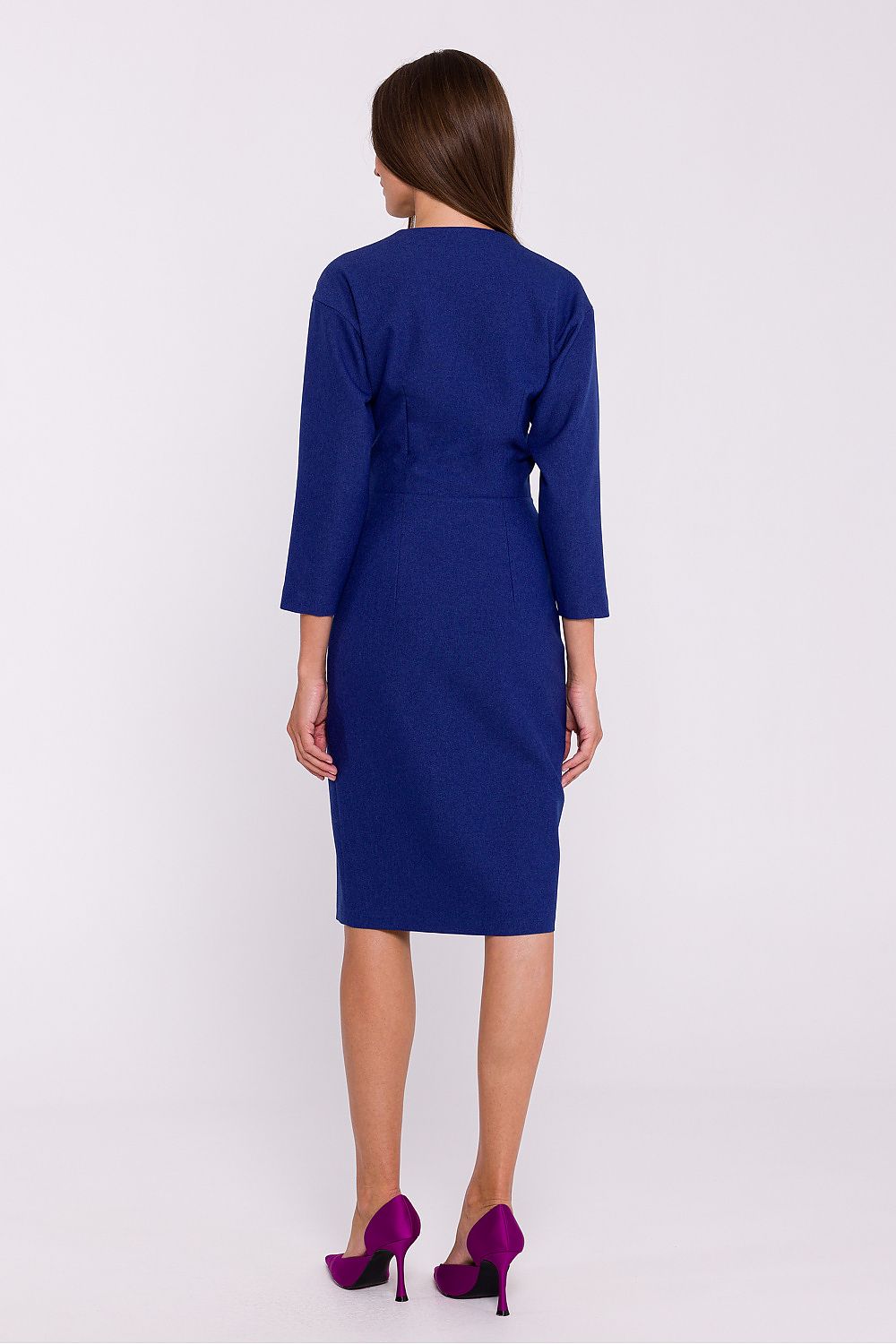 Dagkjole Stylove til dame fra MS StyleHaven, laget av polyester, farge Blå, størrelse s, med 3-4; long ermer, perfekt til dress