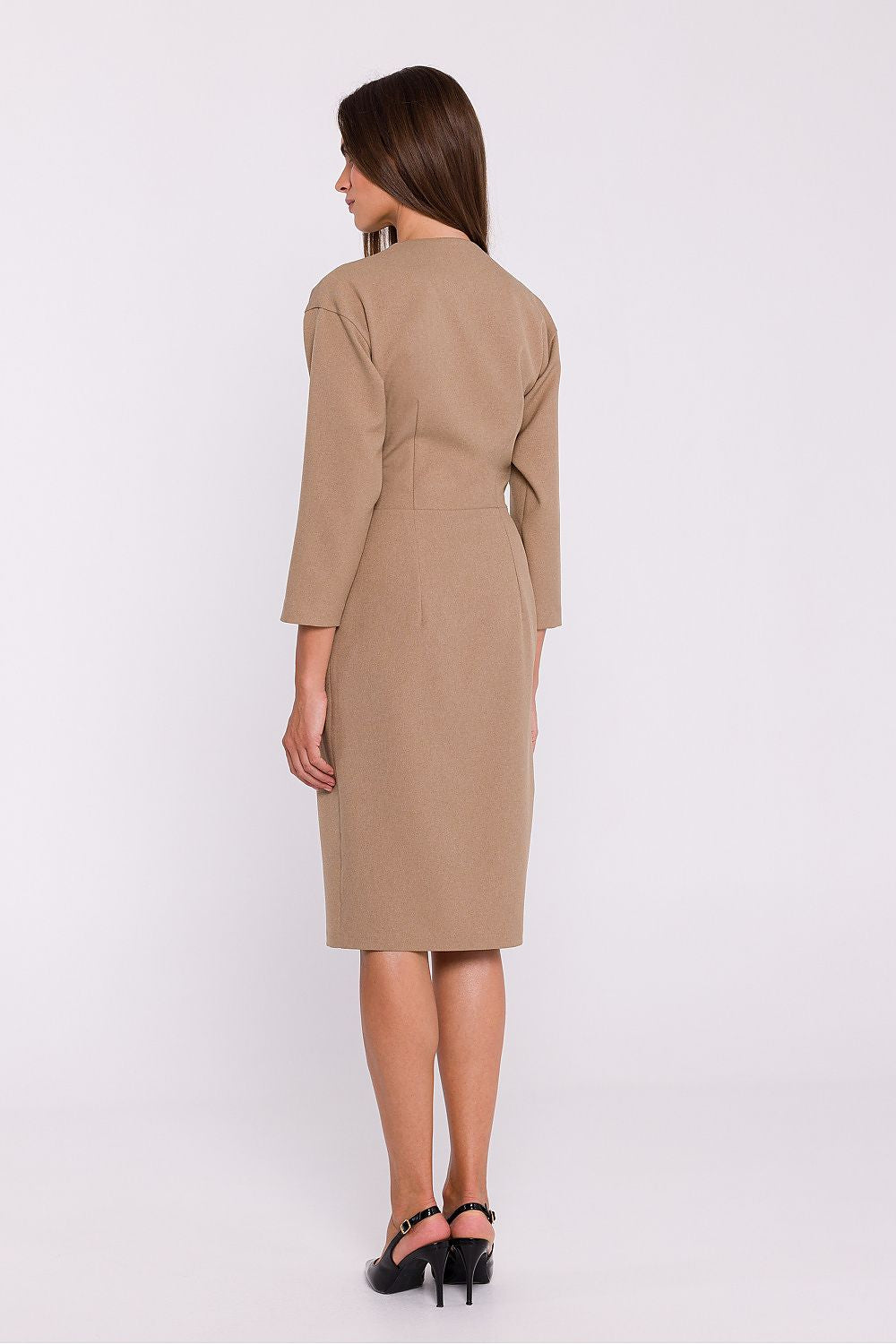 Dagkjole Stylove til dame fra MS StyleHaven, laget av polyester, farge Svart, størrelse M, med 3-4; long ermer, perfekt til dress