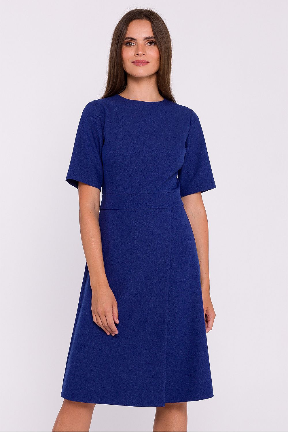 Dagkjole Stylove til dame fra MS StyleHaven, laget av polyester, farge Grå, størrelse XL, med short ermer, perfekt til dress