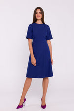 Dagkjole Stylove til dame fra MS StyleHaven, laget av polyester, farge Grå, størrelse XXL, med short ermer, perfekt til dress