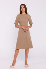 Dagkjole Stylove til dame fra MS StyleHaven, laget av polyester, farge Blå, størrelse XXL, med short ermer, perfekt til dress