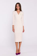 Dagkjole Stylove til dame fra MS StyleHaven, laget av polyester, farge Blå, størrelse M, med 3-4; long ermer, perfekt til dress