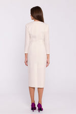 Dagkjole Stylove til dame fra MS StyleHaven, laget av polyester, farge Blå, størrelse L, med 3-4; long ermer, perfekt til dress