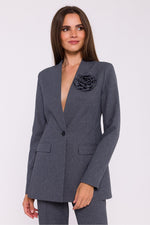 Jakke Stylove til dame fra MS StyleHaven, laget av polyester, farge Grå, størrelse s, med long ermer, perfekt til dress