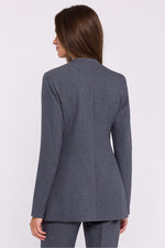 Jakke Stylove til dame fra MS StyleHaven, laget av polyester, farge Grå, størrelse L, med long ermer, perfekt til dress