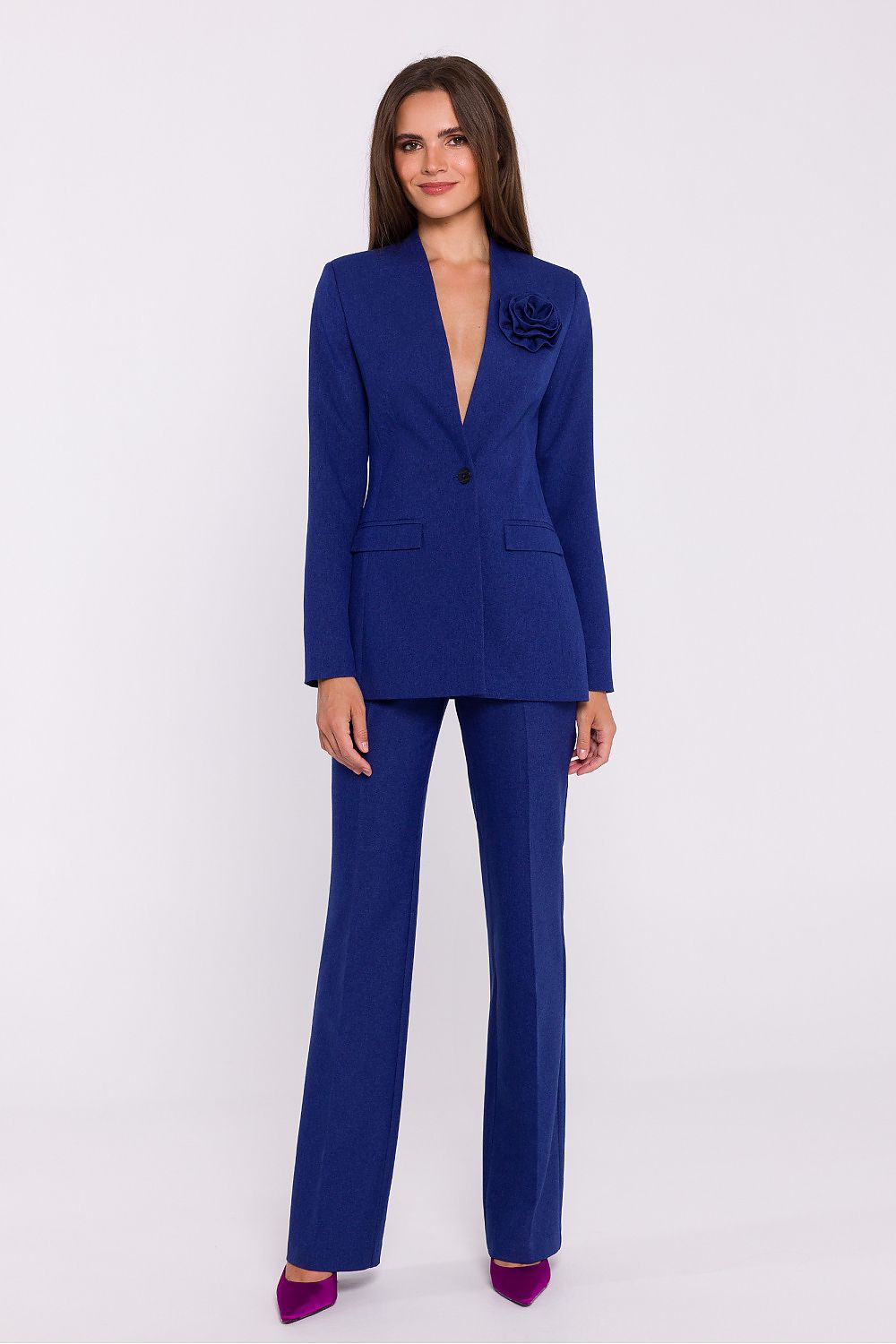 Jakke Stylove til dame fra MS StyleHaven, laget av polyester, farge Grå, størrelse XXL, med long ermer, perfekt til dress