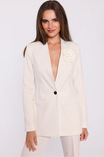 Jakke Stylove til dame fra MS StyleHaven, laget av polyester, farge Blå, størrelse M, med long ermer, perfekt til dress
