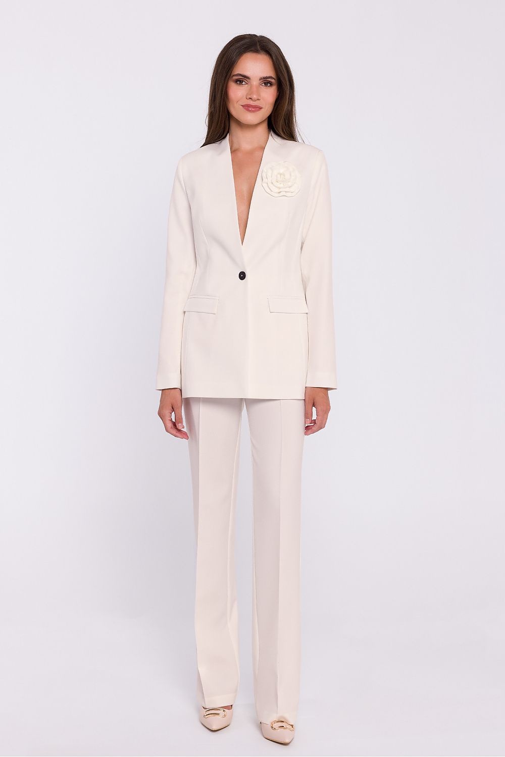 Jakke Stylove til dame fra MS StyleHaven, laget av polyester, farge Blå, størrelse L, med long ermer, perfekt til dress