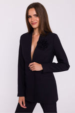 Jakke Stylove til dame fra MS StyleHaven, laget av polyester, farge Blå, størrelse XXL, med long ermer, perfekt til dress