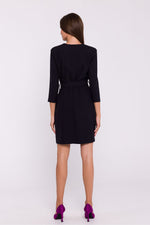 Dagkjole Stylove til dame fra MS StyleHaven, laget av polyester, farge Blå, størrelse XL, med lang ermer, perfekt til dress
