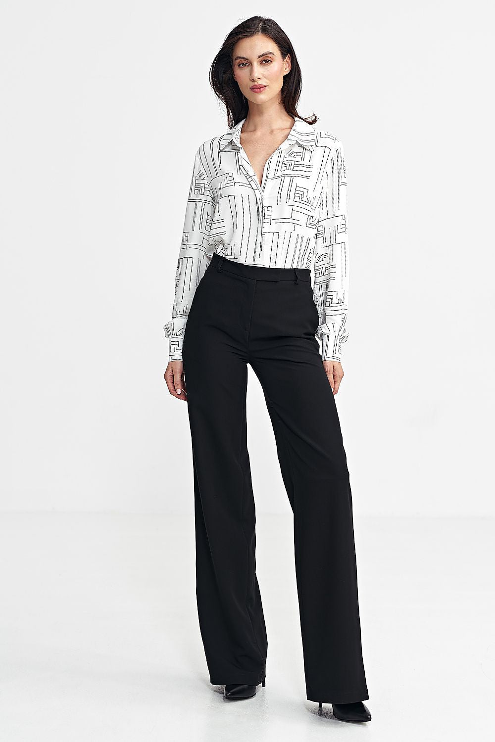 Bukser Nife til dame fra MS StyleHaven, laget av polyester; Viskose, farge beige, størrelse 42, med long ermer, perfekt til casual; dress