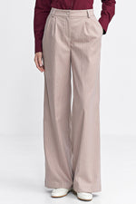 Bukser Nife til dame fra MS StyleHaven, laget av polyester; Viskose, farge beige, størrelse 40, med long ermer, perfekt til casual; dress